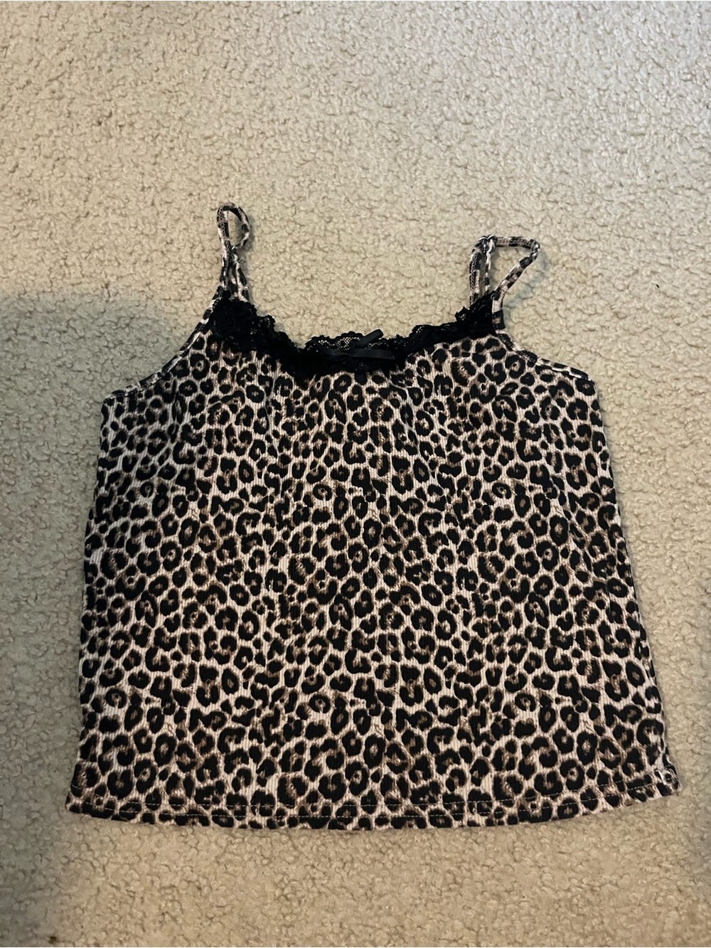 Rue 21 Lace Leopard Pajama Tank Top | Size S/M